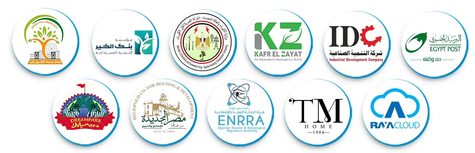 عملاء استضافة مصر من الجهات الحكومية والجامعات والشركات